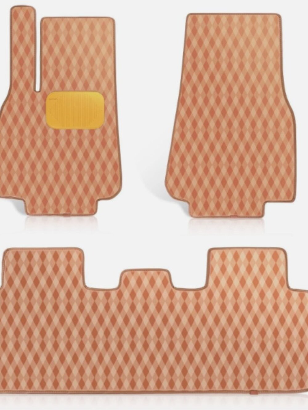 DiHTing Leather Floor Mats for Tesla Model Y 2019-2024, 5-Layer All Weather Auto